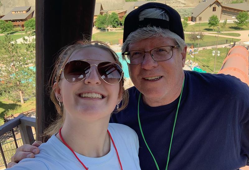 Jim and Alex Parris at flok Family Camp West.